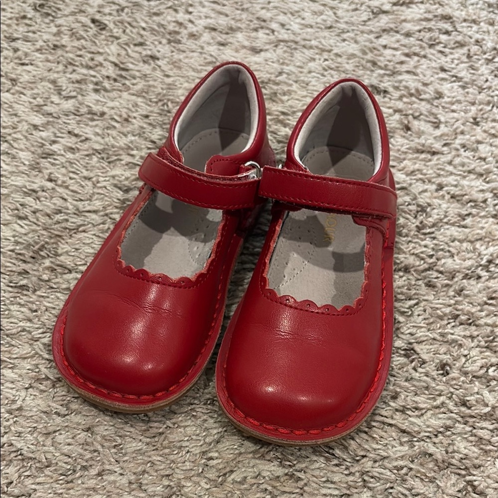 Classic Red Kids Mary Jane Shoes